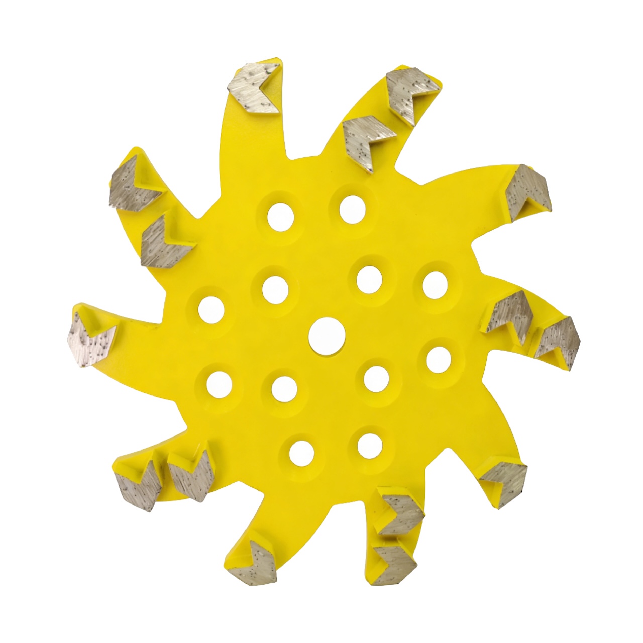 General Use 10'' 250mm Diamond Grinding Plate with 15 Arrow Segments (ED-A15)
