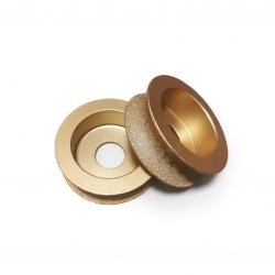 3 Inch 75mm Round Dry Vacuum Brazed Diamond Grinding Wheel Demi-Bullnose Edge (CB-18)