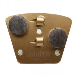 Double PCD Diamond Trapezoid Grinding Disc with Double Round Segments  (TP-PCD2R2)